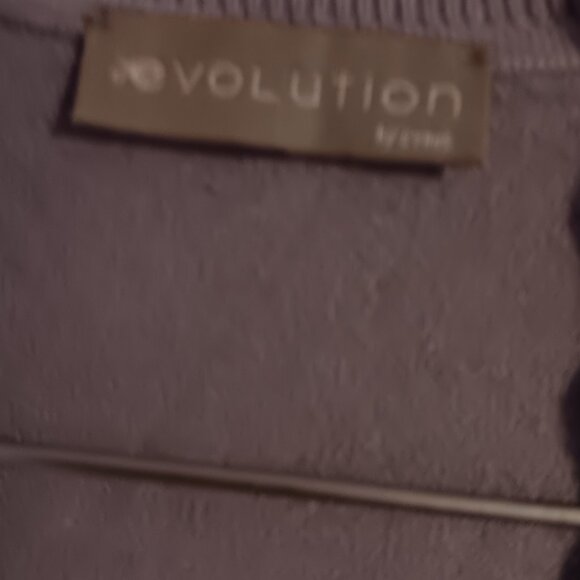 Women's Evolution by Cyrus Lavender Scalloped Detail Open Front Cardigan - Picture 2 of 6